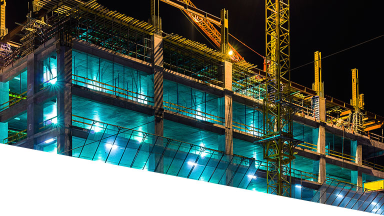 Manufacturing facility with overhead crane